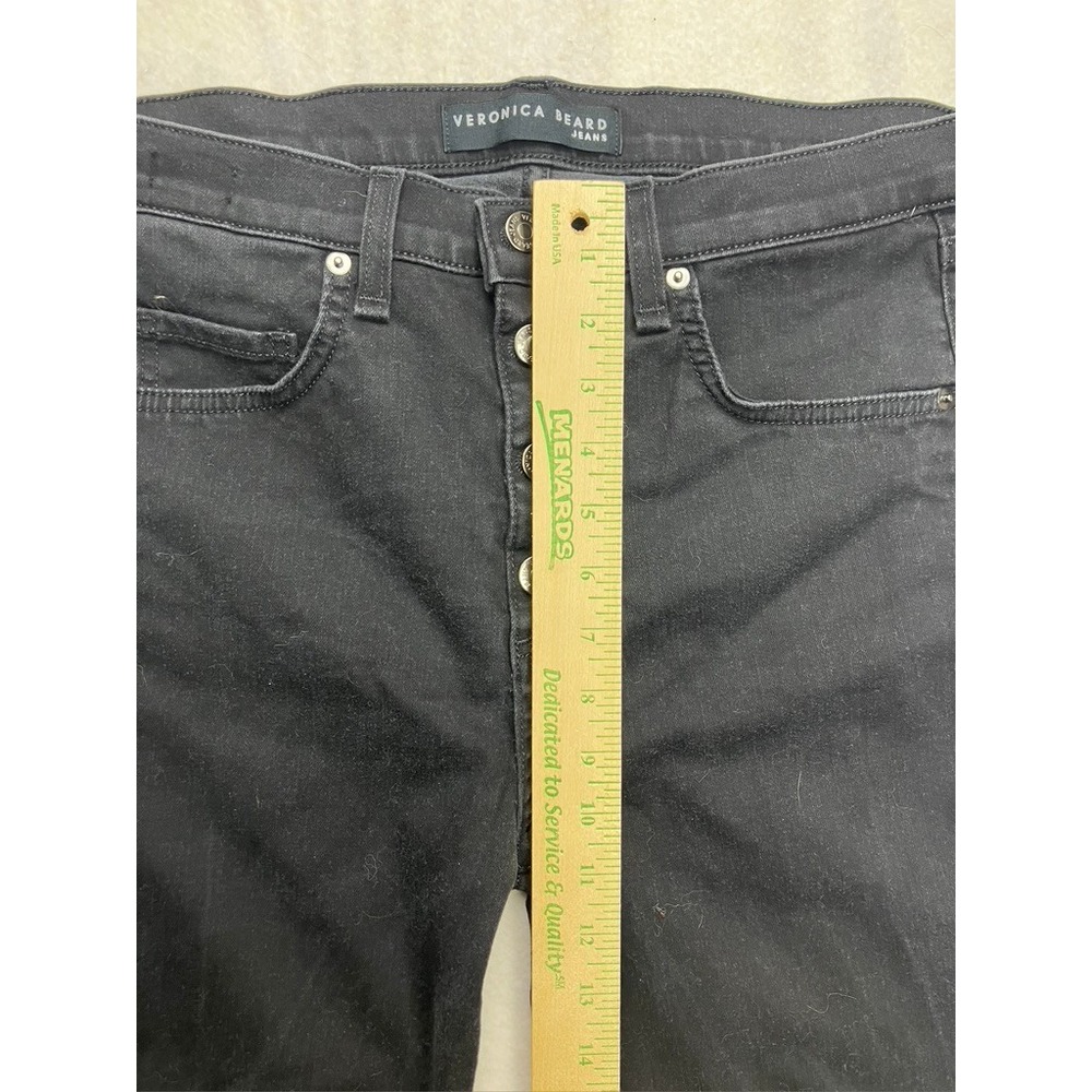 Veronica Beard Debbie Skinny High Rise Black Jeans Womens Size 32/14 Raven - Picture 3 of 10